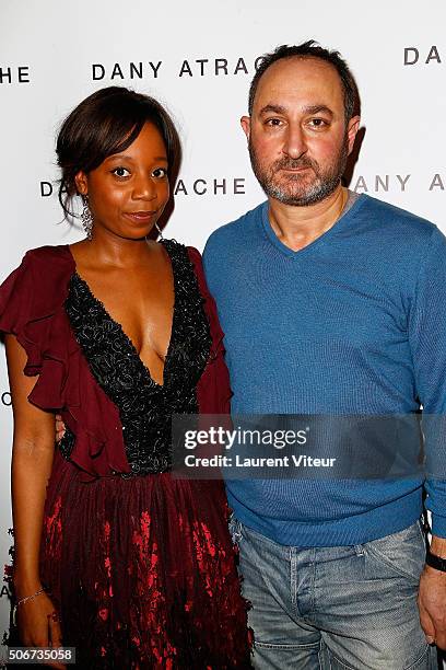 Actress Priscilla Adade-Helledy and Designer Dany Atrache attend the Dany Atrache Spring Summer 2016 show as part of Paris Fashion Week on January...