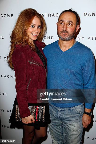 Presenter Cyrielle Joelle and Designer Dany Atrache attend the Dany Atrache Spring Summer 2016 show as part of Paris Fashion Week on January 25, 2016...