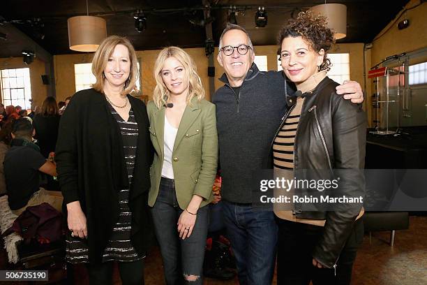 Keri Putnam, Elizabeth Banks, John Cooper and Donna Langley attend the Women At Sundance Brunch during the 2016 Sundance Film Festival at The Shop on...
