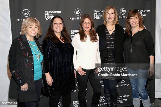 Pat Mitchell, Caroline Libresco, Cathy Schulman, Keri Putnam and Kirsten Schaffer attend the Women At Sundance Brunch during the 2016 Sundance Film...