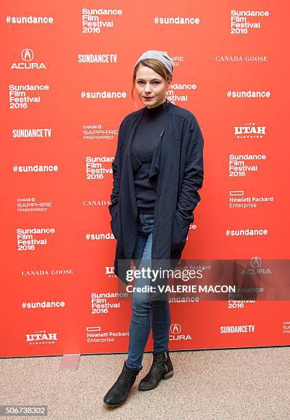 Actress Amy Seimetz attends Lovesong Premiere at Sundance Film Festival in Park City, Utah, January 25, 2016. / AFP / Valerie MACON