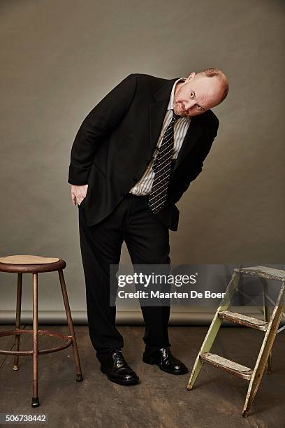 Louis C.K. Of FX's 'Baskets' poses in the Getty Images Portrait Studio at the 2016 Winter Television Critics Association press tour at the Langham...