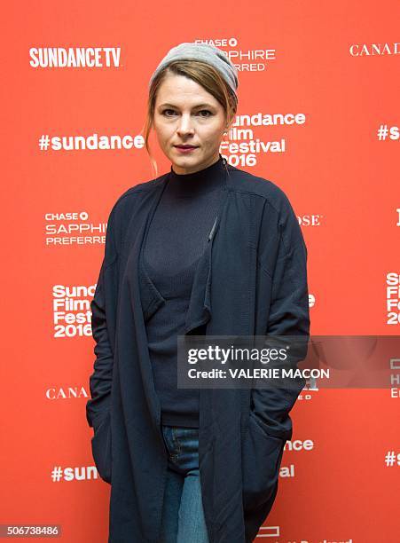 Actress Amy Seimetz attends Lovesong Premiere at Sundance Film Festival in Park City, Utah, January 25, 2016. / AFP / Valerie MACON
