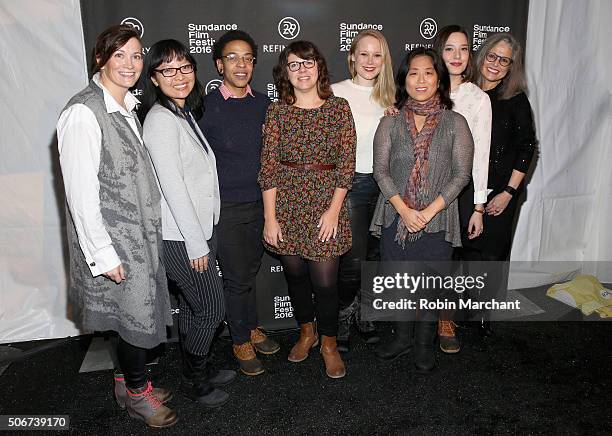 Amy Emmerich, Grace Lee, Lyric Cabral, Jessica Devaney, Pamela Romanowsky, Jennifer Phang, Gabrielle Nadig and Ruth Ann Harnisch attend the Women At...