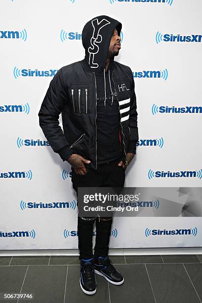 Recording artist Lil Duke visits the SiriusXM Studios on January 25, 2016 in New York City.