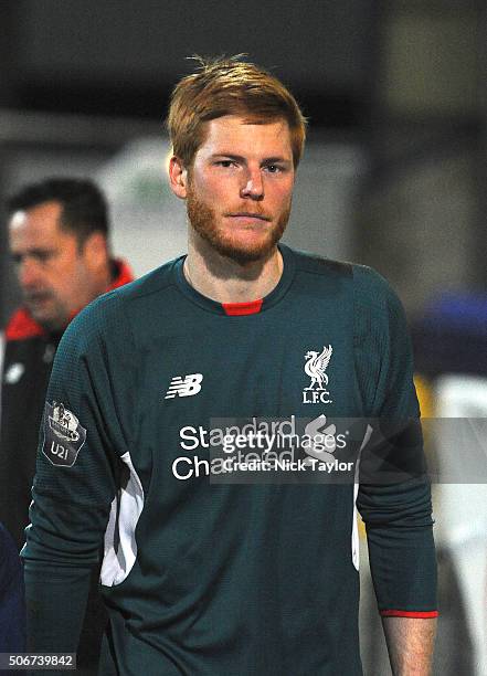 Adam Bogdan of Liverpool after the Liverpool and Tottenham Hotspur Barclays U21 Premier League game at the Lookers Vauxhall Stadium on January 25,...