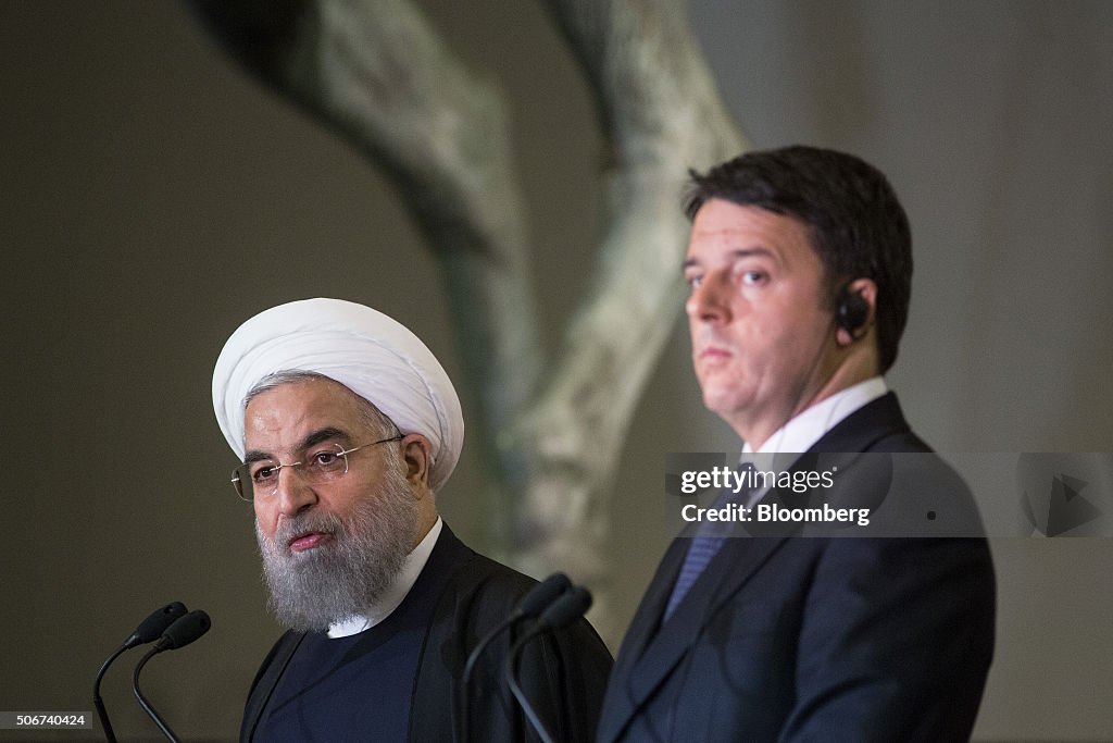 Iran's President Hassan Rouhani Visits Italy, His First Visit To Europe Since Sanctions Were Lifted