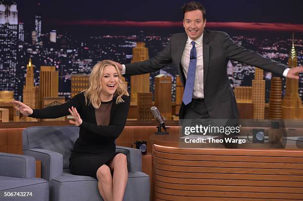 Kate Hudson Visits "The Tonight Show Starring Jimmy Fallon" on January 25, 2016 in New York City.