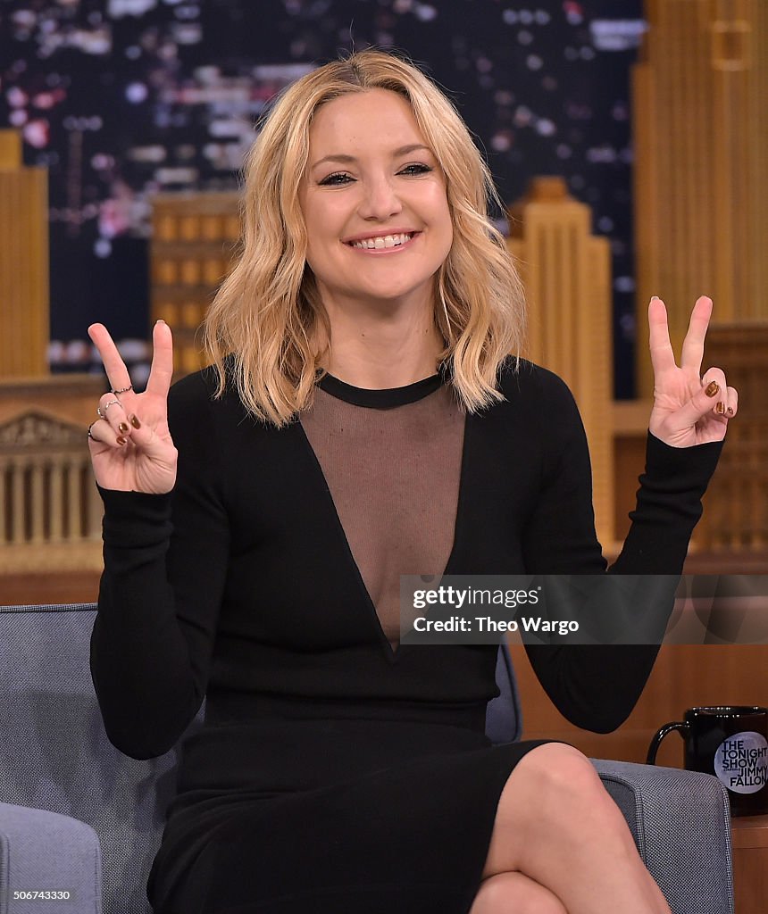 Kate Hudson Visits "The Tonight Show Starring Jimmy Fallon"