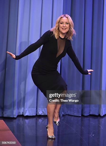 Kate Hudson Visits "The Tonight Show Starring Jimmy Fallon" on January 25, 2016 in New York City.