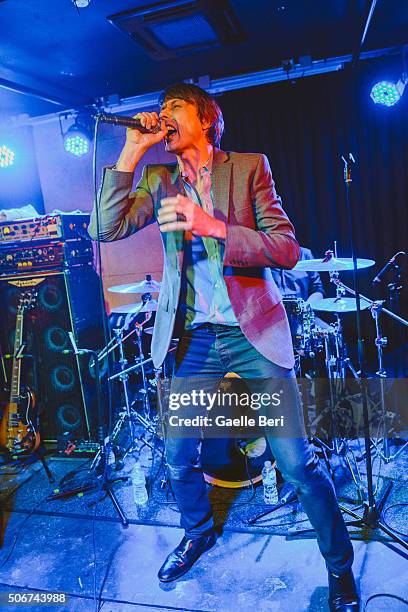 Brett Anderson of Suede performs live at The Ace Hotel on January 25, 2016 in London, England.