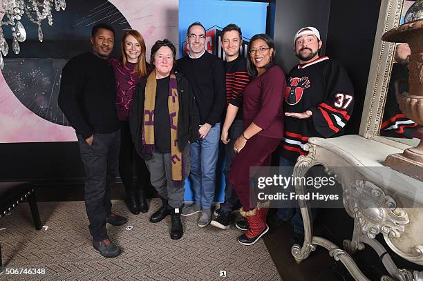 Nate Parker, Bryce Dallas Howard, Christine Vachon, Chad Hartigan, Chris Kelly, Darrien Michele Gipson and Kevin Smith attend the SAG Indie Brunch...