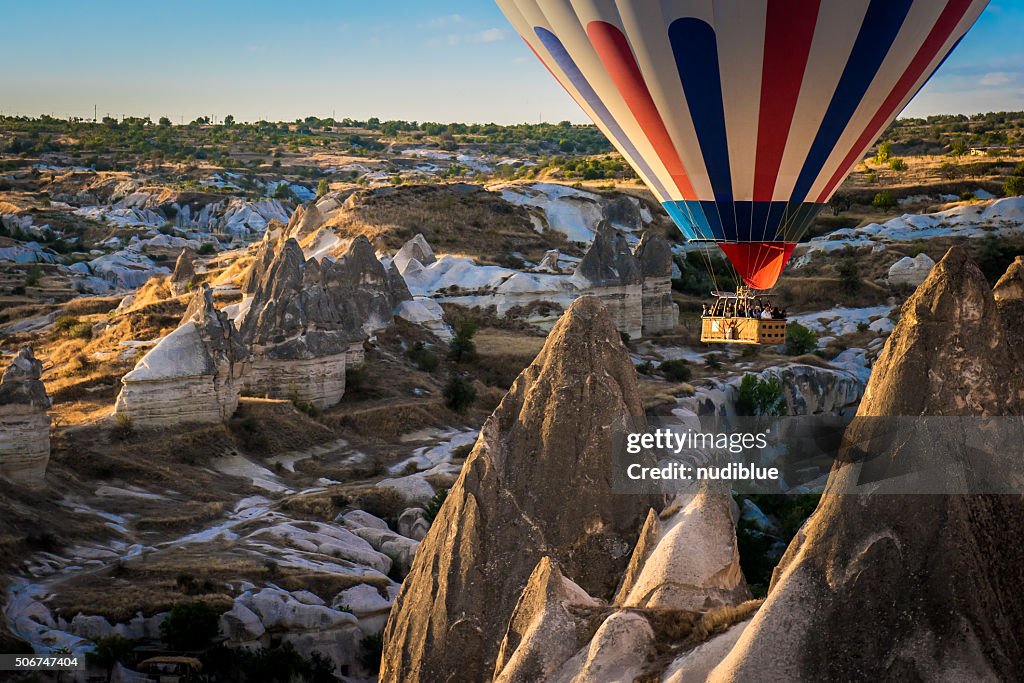 Fire balloon on the rock