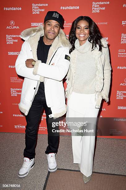 Musician Maxwell and actress Gabrielle Union attend the "The Birth Of A Nation" Premiere during the 2016 Sundance Film Festival at Eccles Center...