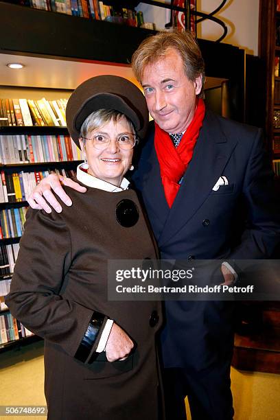 Princess Gloria Von Thurn und Taxis and Tim Jefferies attend Princess Gloria Von Thurn und Taxis signs her Book 'The House of Thurn und Taxis'. Held...
