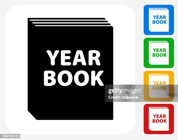 graduation icon flat graphic design - yearbook stock illustrations