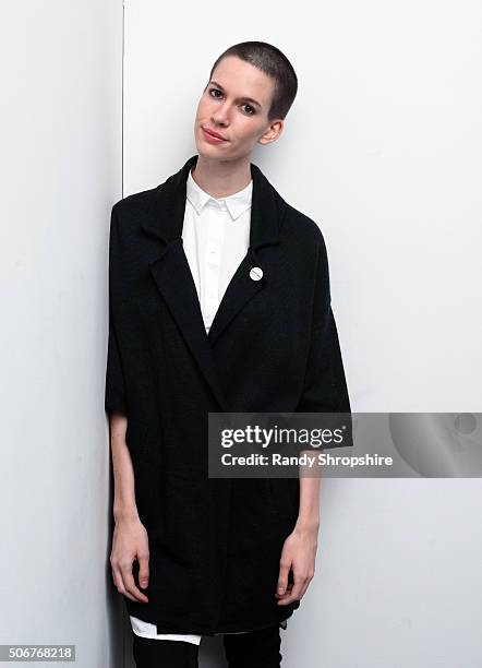 Actress/filmmaker Marjorie Conrad from the film "Chemical Cut" poses for a portrait during the WireImage Portrait Studio hosted by Eddie Bauer at...