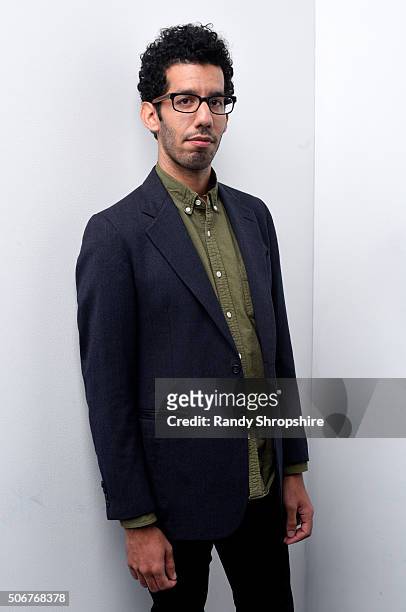 Cinematographer Mackenzie Mathis from the film "Chemical Cut" poses for a portrait during the WireImage Portrait Studio hosted by Eddie Bauer at...