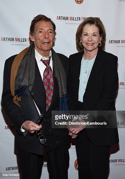 Ron Leibman and Jessica Walter attend Arthur Miller - One Night 100 Years Benefit at Lyceum Theatre on January 25, 2016 in New York City.