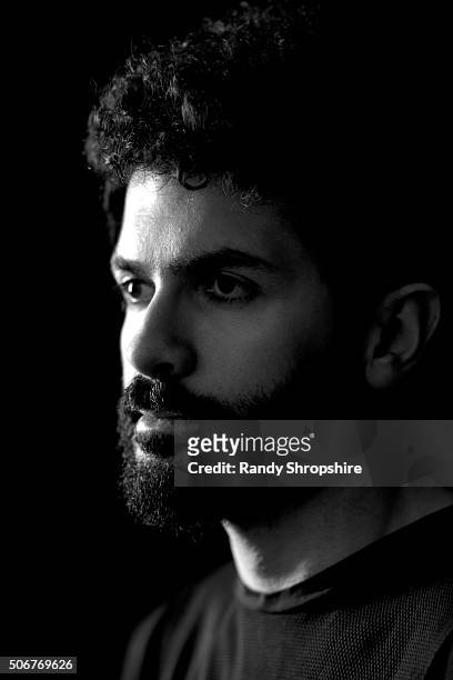 Writer/director Ely Dagher from the film "Waves '98" poses for a portrait during the WireImage Portrait Studio hosted by Eddie Bauer at Village at...