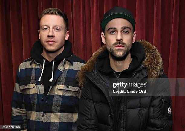 Macklemore and Ryan Lewis visit the SiriusXM Studios on January 25, 2016 in New York City.