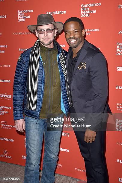Actor Jayson Warner Smith and actor Chike Okonkwo attend the "The Birth Of A Nation" Premiere during the 2016 Sundance Film Festival at Eccles Center...