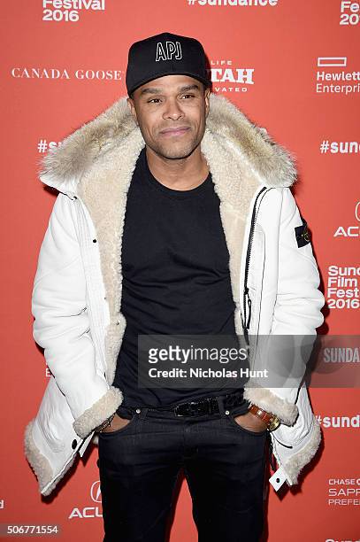 Musician Maxwell attends "The Birth Of A Nation" premiere during the 2016 Sundance Film Festival at Eccles Center Theatre on January 25, 2016 in Park...