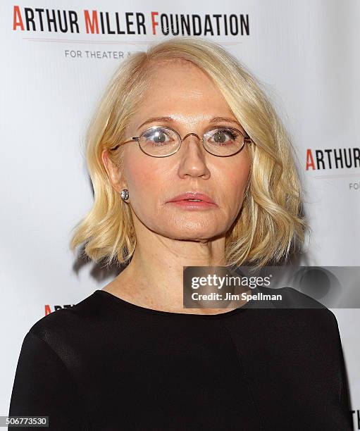 Actress Ellen Barkin attends the Arthur Miller - One Night 100 Years Benefit at Lyceum Theatre on January 25, 2016 in New York City.