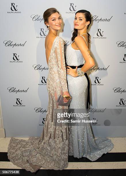 Arizona Muse and Isabeli Fontana attend the Ralph & Russo and Chopard dinner during part of Paris Fashion Week on January 25, 2016 in Paris, France.