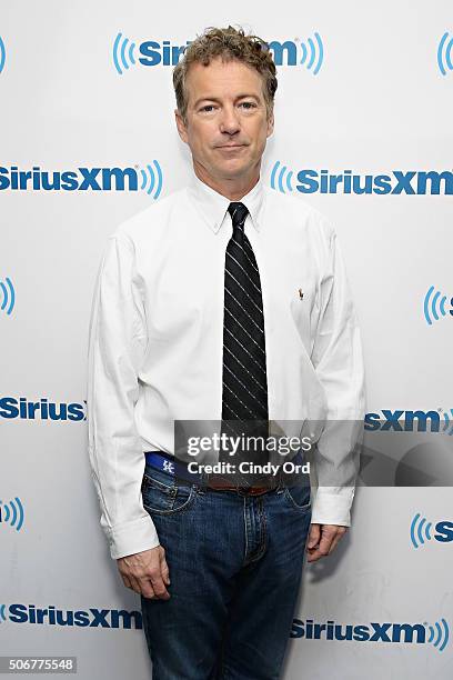 Republican Senator Rand Paul visits the SiriusXM Studios on January 25, 2016 in New York City.