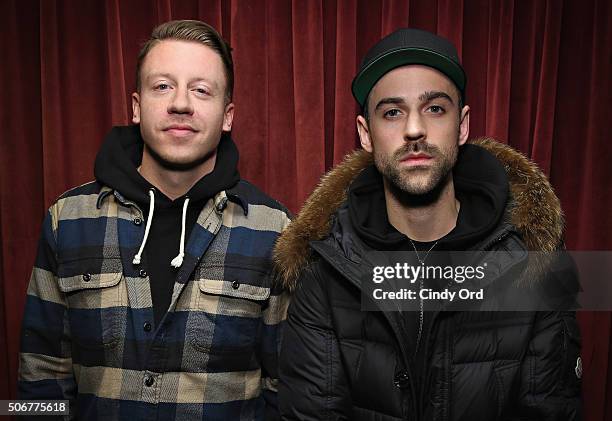 Macklemore and Ryan Lewis visit the SiriusXM Studios on January 25, 2016 in New York City.