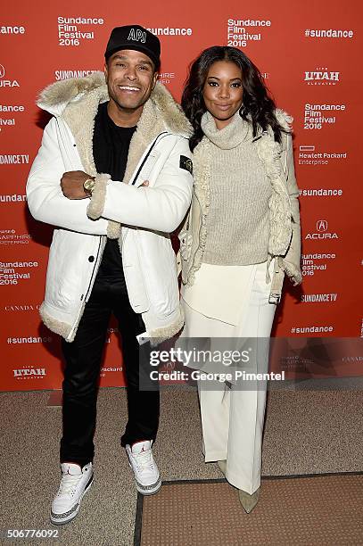 Musician Maxwell and actress Gabrielle Union attend the "The Birth Of A Nation" Premiere during the 2016 Sundance Film Festival at Eccles Center...