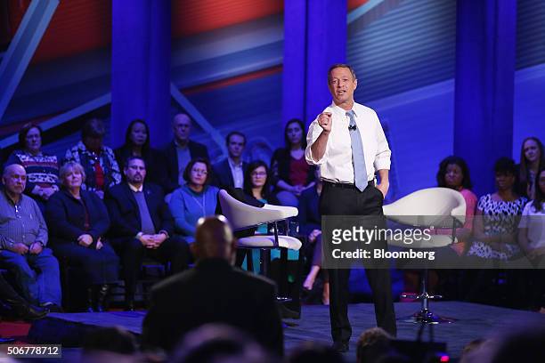 Martin O'Malley, former governor of Maryland and 2016 Democratic presidential candidate, speaks during a Democratic Town Hall event in Des Moines,...