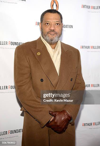 Laurence Fishburne attends the Arthur Miller - One Night 100 Years Benefit at Lyceum Theatre on January 25, 2016 in New York City.