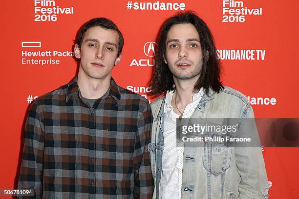 Writer Madison Harrison and director Miles Joris-Peyrafitte attend the "As You Are" Premiere during the 2016 Sundance Film Festival at Library Center...