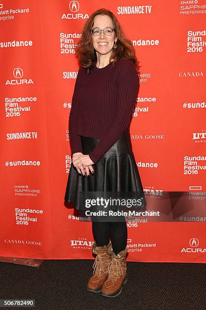 Director Julie Zammarchi attends the "Suited" Premiere during the 2016 Sundance Film Festival at Temple Theater on January 25, 2016 in Park City,...