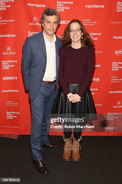 Directors Jason Benjamin and Julie Zammarchi attend the "Suited" Premiere during the 2016 Sundance Film Festival at Temple Theater on January 25,...