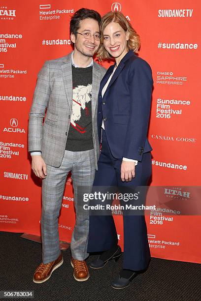 Daniel Friedman and Daphne Moked attend the "Suited" Premiere during the 2016 Sundance Film Festival at Temple Theater on January 25, 2016 in Park...