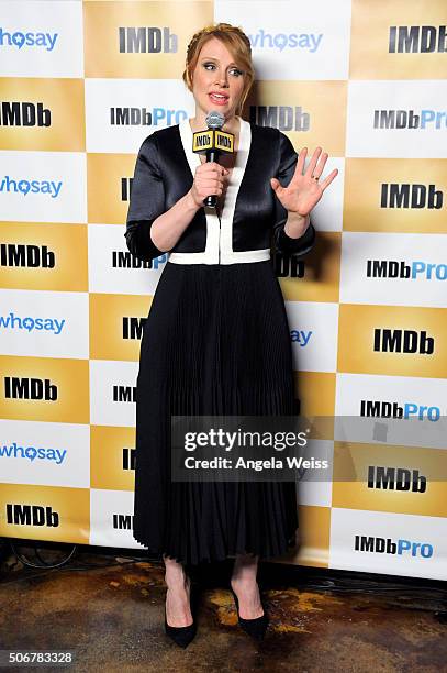 Bryce Dallas Howard receives an IMDb STARmeter Award on January 25, 2016 in Park City, Utah.