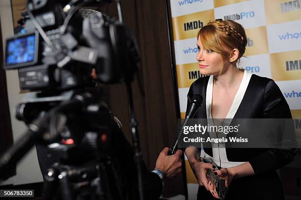 Bryce Dallas Howard receives an IMDb STARmeter Award on January 25, 2016 in Park City, Utah.