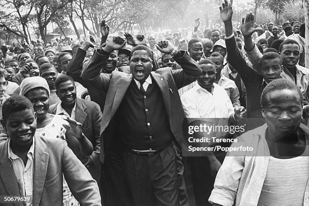 Rhodesian leader of National Democratic party, Joshua Nkomo .