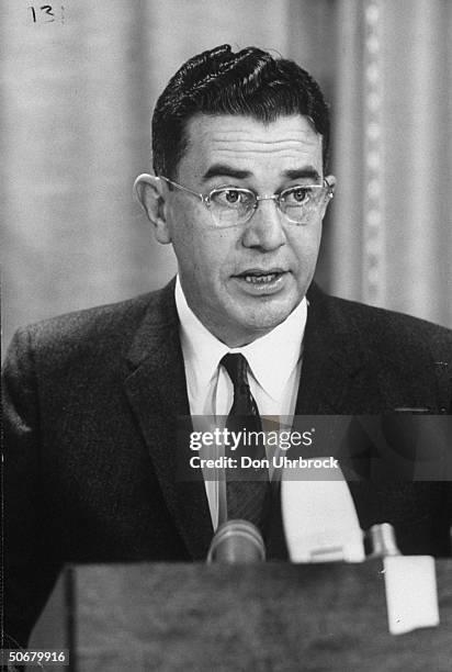 Governor Ernest Vandiver addressing state legislature on integration at the University of Georgia.