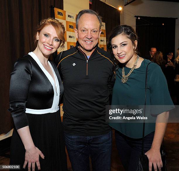 Actress Bryce Dallas Howard, President Sales & Marketing at WhoSay Inc. Rob Gregory, and Editorial Director at WhoSay Inc. Kirstin Benson attend a...