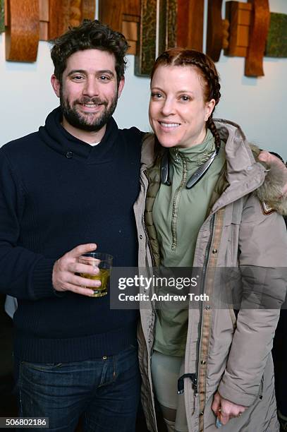 Joe Lewis and Lauren Selig attend a party, hosted by IMDb, celebrating Bryce Dallas Howard receiving an IMDb STARmeter Award on January 25, 2016 in...