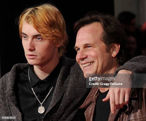 Actor Bill Paxton and son James Paxton arrive at the premiere of Disney's "The Finest Hours" at TCL Chinese Theatre on January 25, 2016 in Hollywood,...