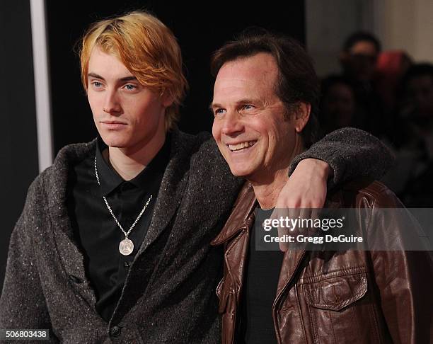 Actor Bill Paxton and son James Paxton arrive at the premiere of Disney's "The Finest Hours" at TCL Chinese Theatre on January 25, 2016 in Hollywood,...