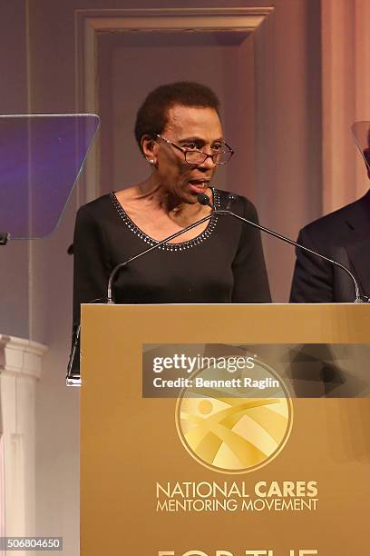 Philanthropist and honoree C. Sylvia Brown speaks onstage during "For the Love Of Our Children Gala" hosted by the National CARES Mentoring Movement...