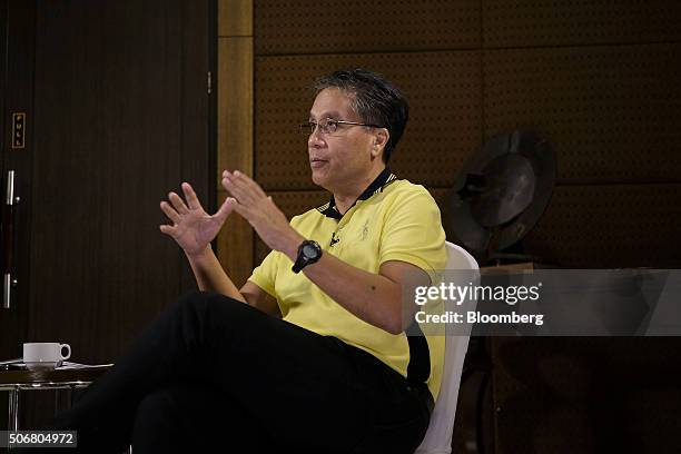 Manuel "Mar" Roxas, former Philippine secretary of the interior and 2016 presidential candidate, speaks during an interview in Manila, the...