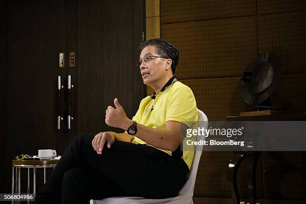 Manuel "Mar" Roxas, former Philippine secretary of the interior and 2016 presidential candidate, speaks during an interview in Manila, the...