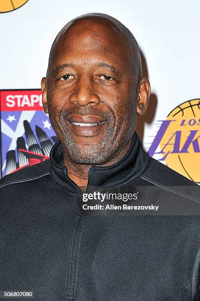 Former NBA player James Worthy attends the 12th Annual Lakers All-Access event at Staples Center on January 25, 2016 in Los Angeles, California.